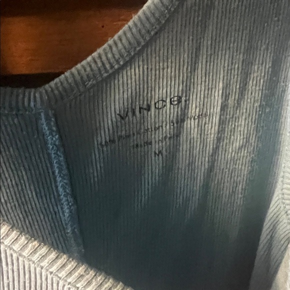 Vince Blue Women's Ribbed Tank Top - Picture 3 of 4